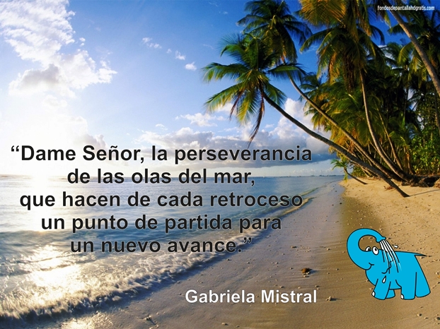 Un Enseñanza de Gabriela Mistral en la Frase del Día del Elefante Azul de Avilés